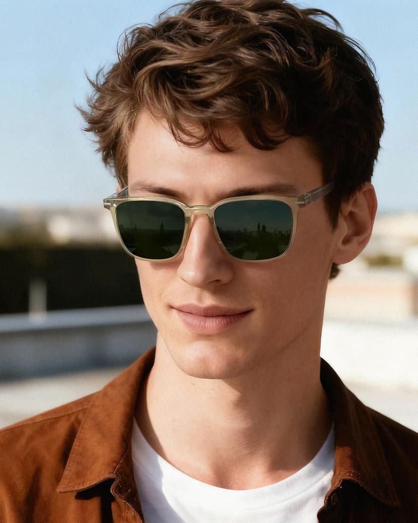 CARFIA Classic Polarized Sunglasses for Men UV400 Protection, Flexible Acetate Shades with Core Wire Design CA31238