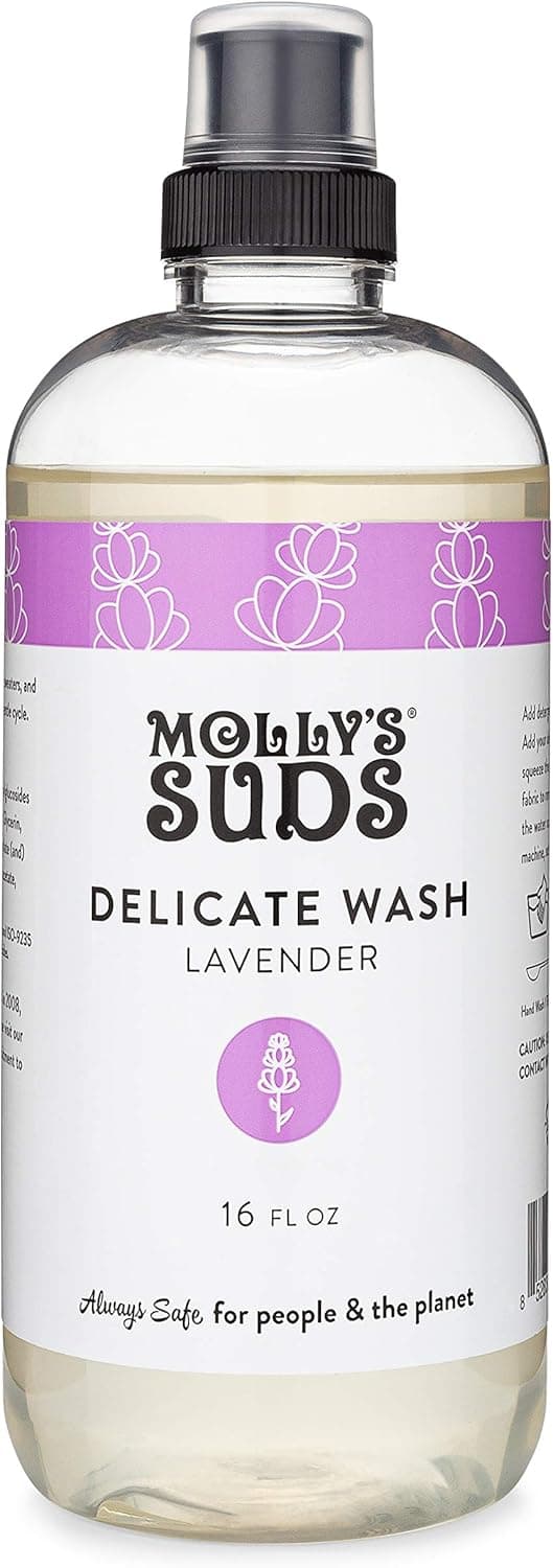 Molly's Suds Delicate Wash Liquid Laundry Soap | Clean, Simple Ingredients | Gently Removes Stains and Deodorizes | Lavender Scented, 16 fl oz