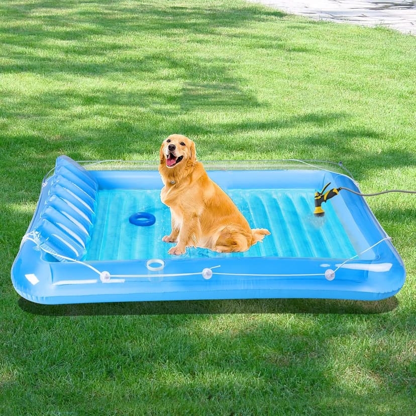 Inflatable Pool Floats Lounger for Adults, Blow Up Tanning Pool Raft Sun Tan Tub with Inflatable Pillow for Family Outdoor, Garden, Backyard Summer Water Party (14+ Year Old)