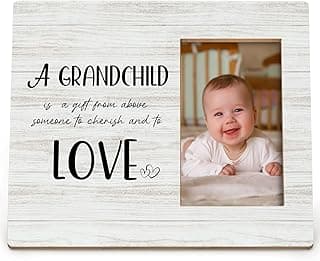 Grandparents Day Gifts, Grandparents Picture Frames, First Time Grandparent Grandma Grandpa Gifts, Grandkids Photo Frame, Grandpa Grandma Grandchildren Wood Picture Photo Frame for 4x6 Photo