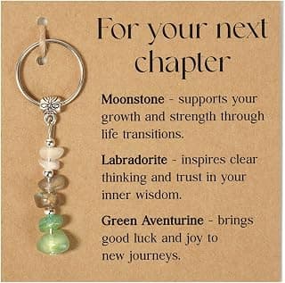 Cute Keychain Best Friend, Coworker Gifts, Teacher, Nurse, Retirement Gift For Woman, Crystal Key Chains For Farewell, Going Away, Leaving, Housewarming, New Job (For Your Next Chapter)