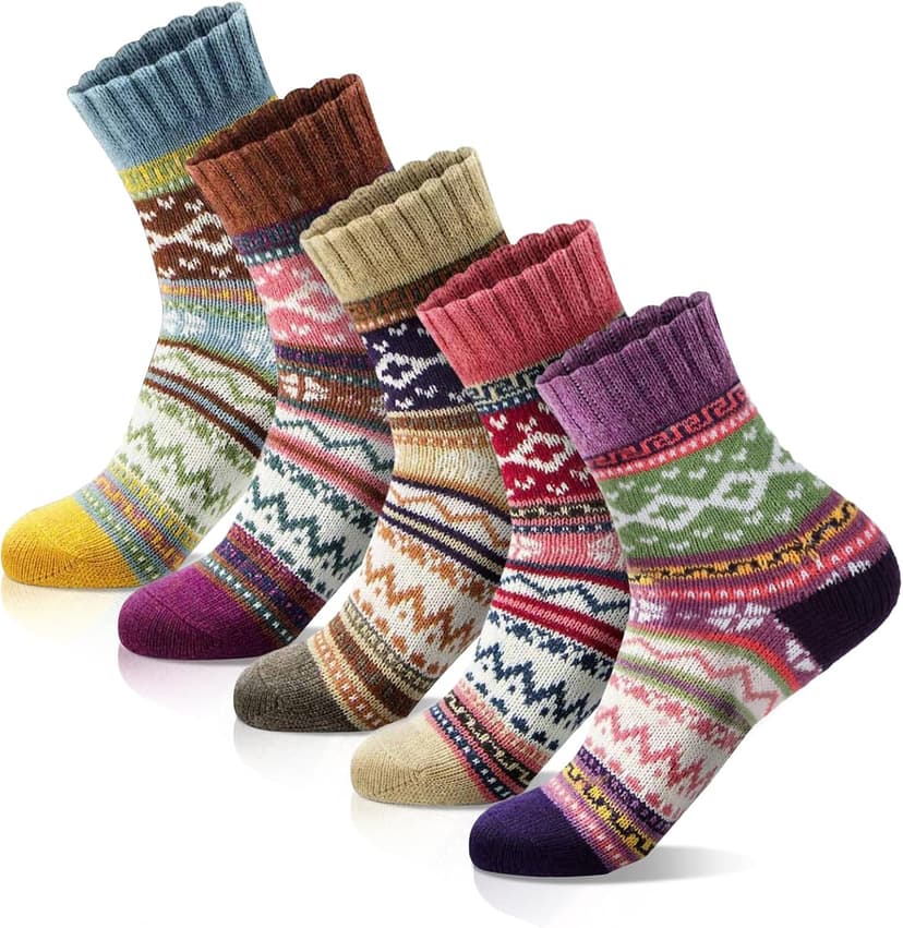 Christmas Gift Thick Wool Soft Warm Cozy Crew Womens Socks MORECOO Socks for Women - Stocking Stuffers Gifts for Women B07H3NN3LC