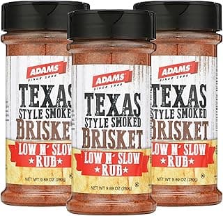 Adams Texas Style Smoked Brisket Low N’ Slow Rub, 9.89 Ounce Bottle (Pack of 3)