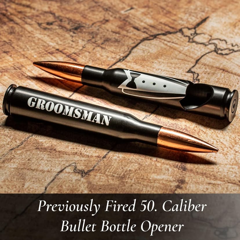 Groomsmen Gifts for Wedding - Engraved ‘GROOMSMAN' 50 Cal Bottle Opener I Set of 1 I Groomsman Gifts for Wedding I Perfect for Groomsmen Proposal I Groomsman Proposal Gifts B091SSQLFW
