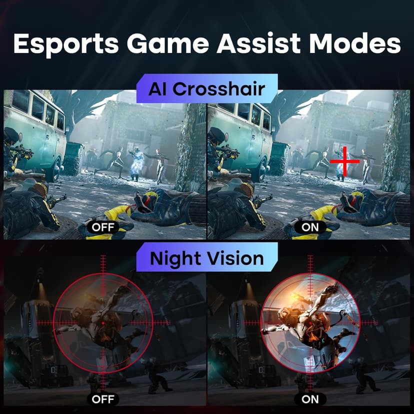 Amzfast 27 Inch 200Hz WQHD (2560 x 1440) Fast IPS Gaming Monitor, Built-in Speakers, 1ms G-SYNC Compatible, HDR400, 132% sRGB, 96% DCI-P3, VESA 100x100, HDMI 2.0 x 2 & DP 1.4 x 2, AMZG27F5Q