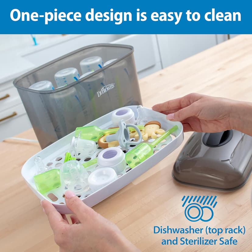 Dr. Brown's Happy Paci 100% Silicone Baby Pacifier, Contoured One-Piece Design, Light Pink/Pink/White, 0-6m, BPA-Free, 3-Pack