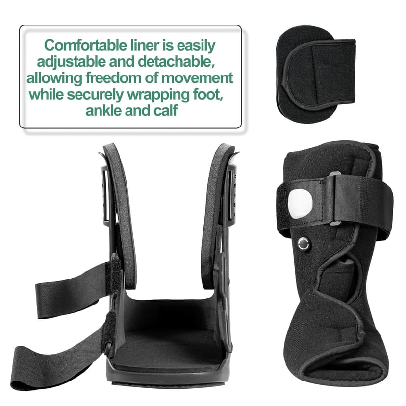 Jewlri Jewlri Air Walking Boot, Fracture Boot Short Walker Protection Fits Left or Right Foot Ankle Support for Injuries Fractures Sprains Black M