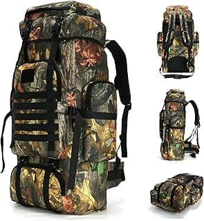 King'sGuard 70L Camping Hiking Backpack for Men Women Large Military Tactical Backpack Molle Rucksack Backpack for Outdoor
