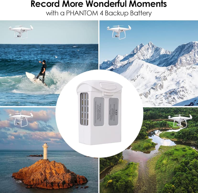 Phantom 4 Battery, 5870mAh 15.2V Intelligent Flight Drone Replacement Battery for DJI Phantom 4/4 Advanced/4 Pro/4 Pro V2.0/4 RTK