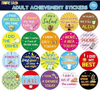 Chirstmas, Holiday, Gag Gifts, White Elephant, Motivational, Inspirational, Office, Coworker, Colleague, Staff, Men, Women Fancy Land Adults Achievement Stickers Funny Novelty Reward Sticker 200Pcs B09B96CW2L