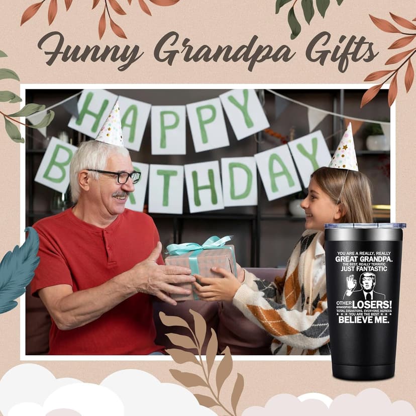 Grandpas Christmas Birthday Gifts from Grandkids - Fathers Day Gift for Grandpa - You Are a Really Really Great Grandpa Grifarny Grandpa Gifts - Best Grandpa Ever Gifts Tumbler Cup 20 oz B0DZWW96VX