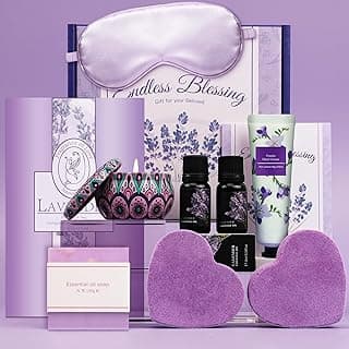 Birthday Gifts for Women, Spa Gifts Baskets for Women, Relaxation Self Care Kit, Care Package Box for Woman, Giftware Idea for Mom, Wife, Friends, Sister, Daughter