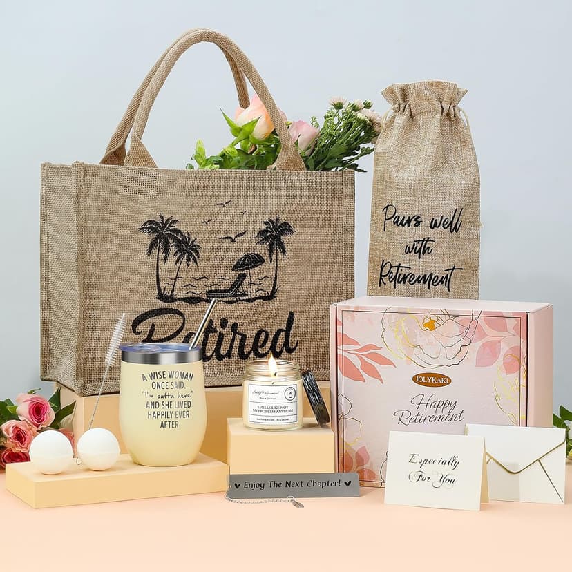 Happy Cool Retirement Gifts for Women, Grandma, Coworker, Teacher, Retirees, Mom Best Retirement Gifts Ideas Retirement Gifts for Women 2026,Funny Retired Gifts Basket B0D1KHCSSV