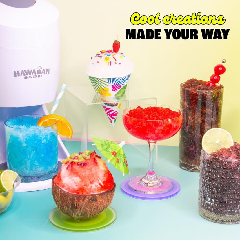 Hawaiian Shaved Ice Syrup Assortment, 6 Popular 16oz Flavors: Cherry, Grape, Blue Raspberry, Tiger's Blood, Lemon-Lime, Pina Colada