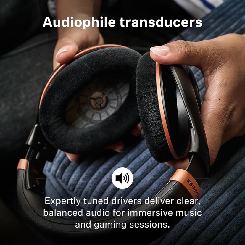 Sennheiser HD 505 - Wired Headphones Over Ear with Transparent Sound and Controlled Bass, Enhanced Comfort Studio Headphones for Music, Work, Gaming, Audiophiles, Students, Traveling, Copper Edition