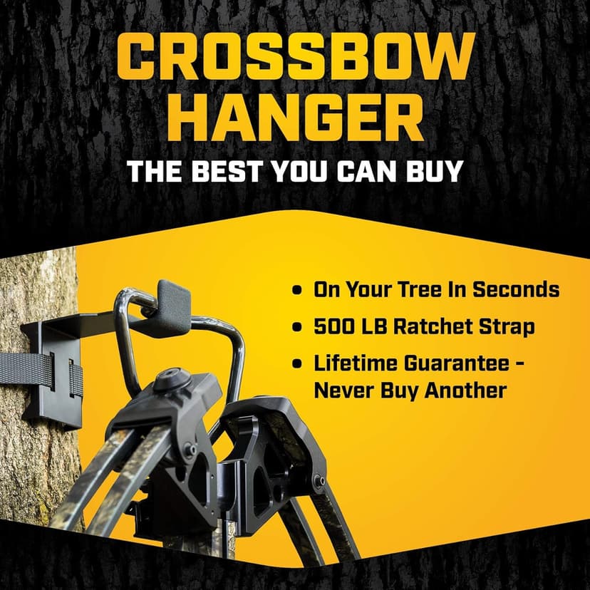 BWD Crossbow Hanger - ON Your Tree in Seconds - The ONLY Crossbow Hanger Legal to USE ON All State and Federal Lands