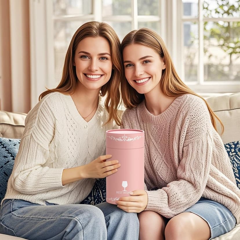 Personalized Gifts for Women, Monogrammed A-Z Wine Glass Customized Gift, Unique Christmas Birthday Gifts for Women Her Mom Friend Sister Wife Daughter Nurse (K)