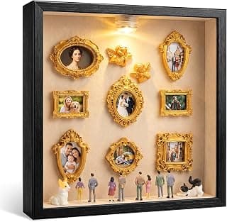 Creative Story Scene Building Set with Remote Control Warm Light, Vintage Decor Gift for Women, Friends and Family BlueFire DIY Mini Museum Kit, Handmade Shadow Box Craft with LED Light B0H29B9VVH