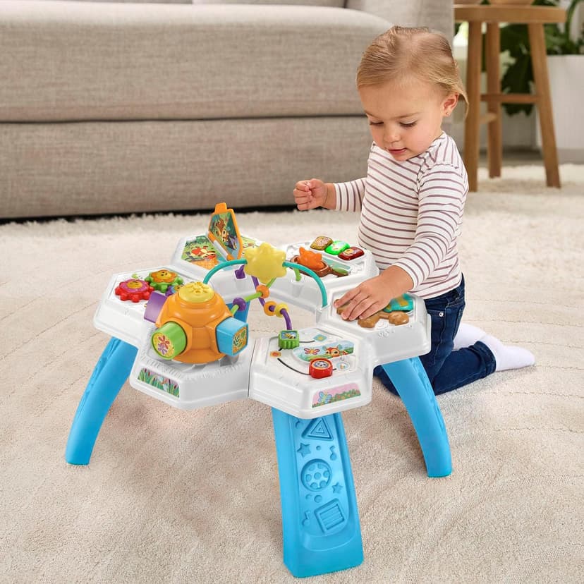 VTech Buzz and Learn Activity Table with Seven Interactive Play Zones, Blue