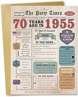 Funny 70th Birthday Card Gifts for Women Men, Retro Gifts for 70 Year Old Woman Man,70th Birthday Decorations for Grandpa Grandma