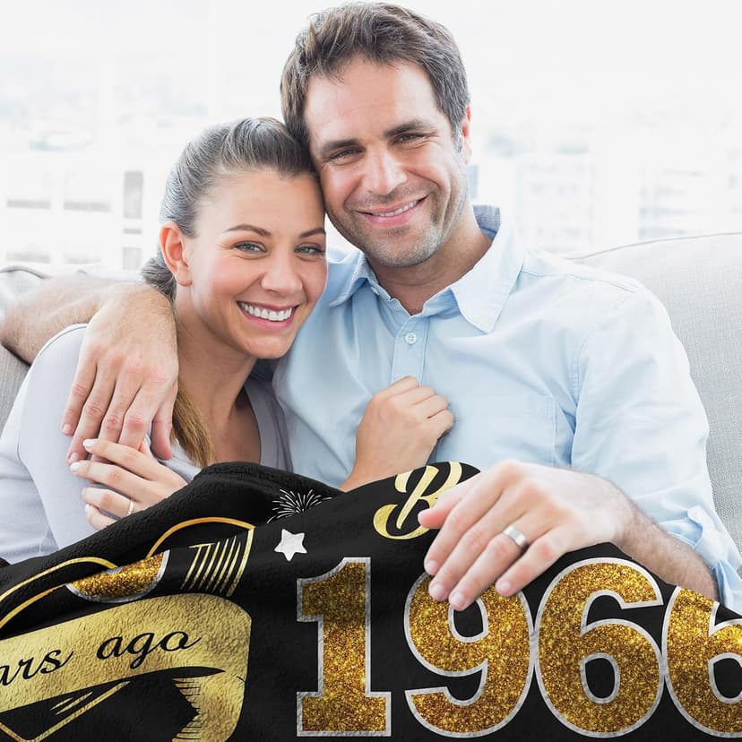 60th Birthday Gifts for Women Men, 60 Year Old Birthday Gifts for Women Men, 60th Birthday Gift Ideas Throw Blanket 60 x 50 Inch, 1966 Birthday Gift for 60 Year Old Woman, Best Gifts for 60th Birthday B0BB15FJHZ