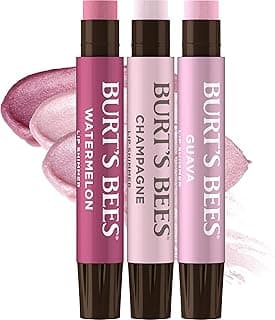 Moisturizing for All Day Hydration, Natural Glowy Pigmented Finish, Buildable Color, 3 Warm Shades Burt's Bees Lip Shimmer Pink Collection, Tinted Lip Balm, 0.09 oz., 3 Tubes B0DKF249VM
