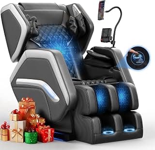Massage Chair Full Body, Zero Gravity Massage Chair 2026 for Back Fatigue with 10 Fixed Rollers, Heating, Airbags, Phone Controller, Bluetooth Speaker, Nightlights for Living Room, Bedroom