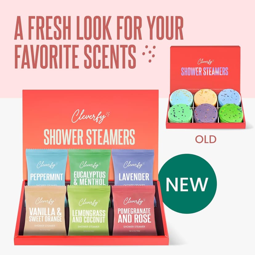 Cleverfy Shower Steamers Aromatherapy for Women and Men – Self-Care Shower Bombs for Stress Relief and Relaxation – 6 Tablets