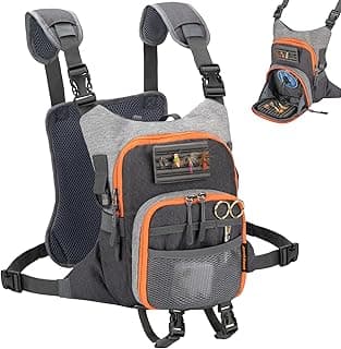 QualyQualy QulayQualy Fly Fishing Pack - Chest Pack with Work Station Lightweight Tackle Fishing Bag with Quick-Release