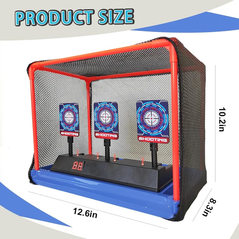 Electronic Shooting Target Auto Reset Digital Scoring Target for Toy Gun Gift Toys for Boys Girls Kids Teens