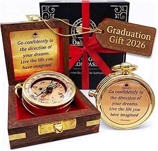 The Dream Chaser Compass - Go Confidently -2026 Unique Graduation Gifts for Him, College, High School, Cool Birthday Gift Idea for Son, Boys, Motivational Greeting Card Included B0BXJFBHX5