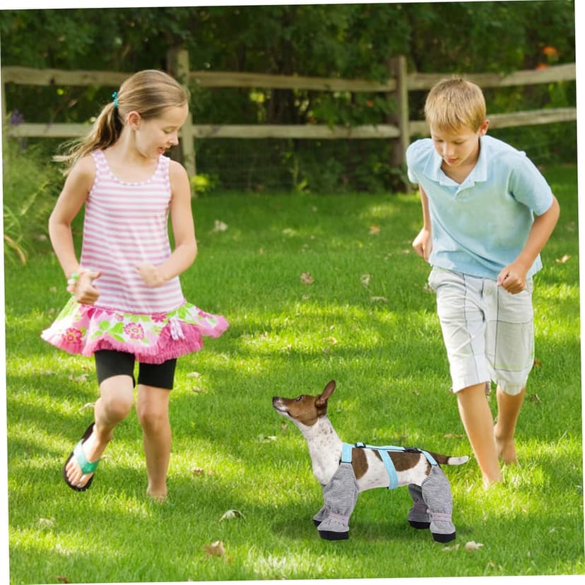 Dog Suspender Boots, Adjustable Suspender Boots for Dogs, Soft & Warm Dog, Dust-Proof for Winter, Outdoor Walking Shoes, Paw Protector for Small Medium Dogs