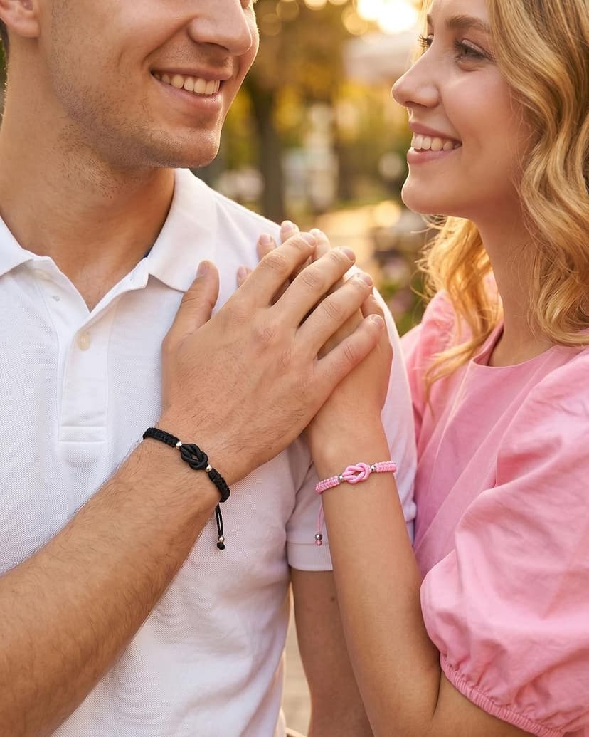UNGENT THEM Pinky Promise Forever Love Knot Bracelets for Couples–Birthday Anniversary Valentines Christmas Gifts B0FNDC3ZRQ