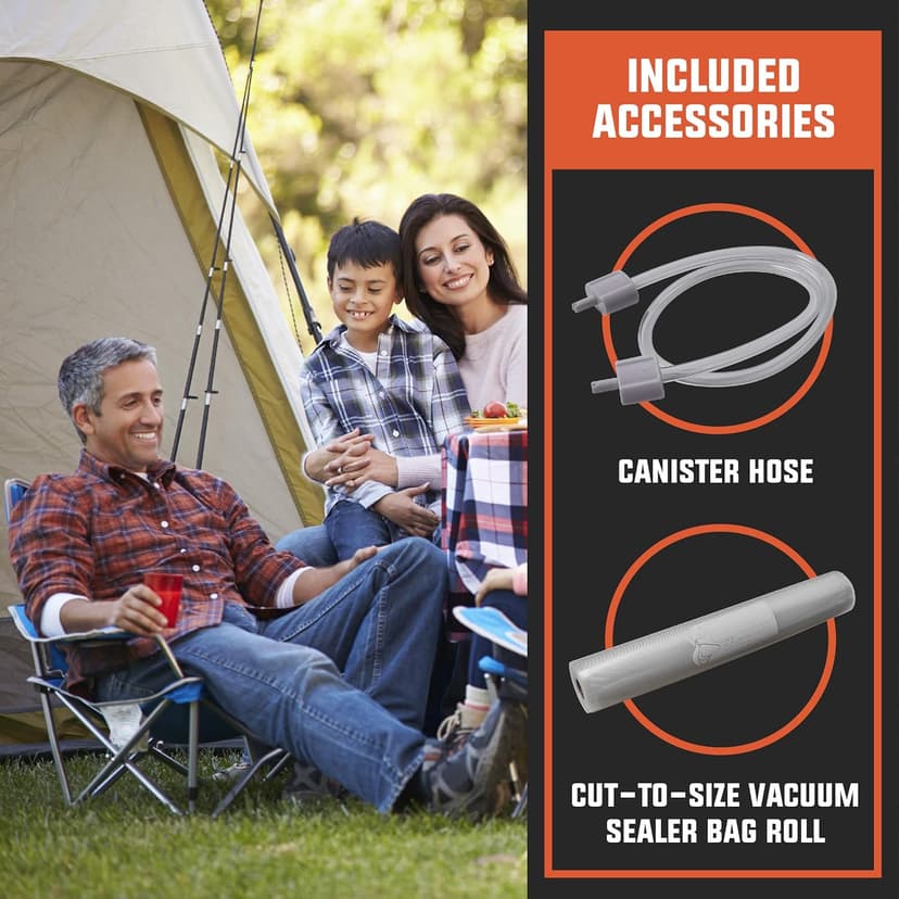 15” Commercial Grade Vacuum Sealer – User Friendly for Food Preservation & Sous Vide, 28” Vacuum Pressure – Features Auto Cooling System, Smart Heat Technology, Built-In Vacuum Bag Storage