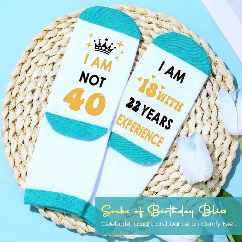 40th Birthday Gifts Women 40 Year Old Birthday Gifts dor Women Happy 40th Bday Gift for Her 40 and Fabulous Gift Ideas for Woman 40s Forty and Fabulous Decorations Set with Tumbler Tote Bag Socks B0G1LHRFHN