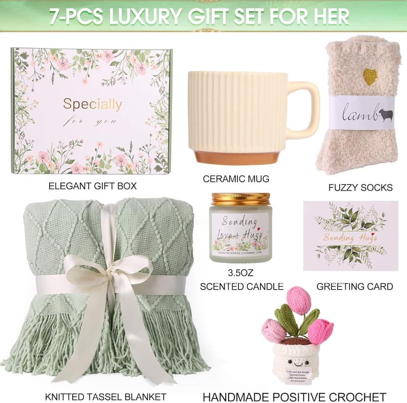 Self Care Gifts for Women, Get Well Gifts, Birthday Gift for Women Care Package, Sympathy Basket Inspirational Baskets, Thinking of You Gift Ideas for Mom Mother Wife Her Sister Friend