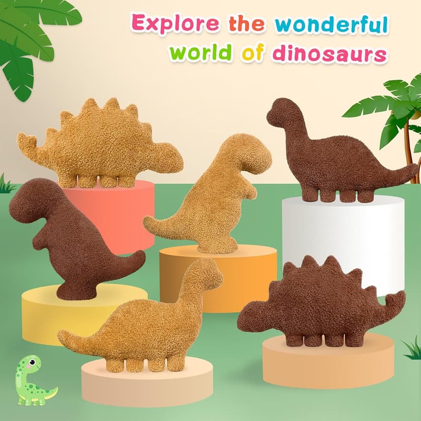 Dino Nuggets Pillow Plush, Dinosaur Chicken Plush Nuggets Pillow for Funny Birthday Gifts, Cute Funny Stuffed Animals for Boy and Girl, Dinosaur Gifts for Kids Teens and Adults (Tyran Rex, Small) B0CT2MFJ23