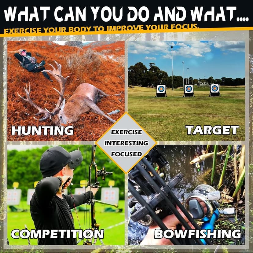 AMEYXGS Archery E8 Compound Bow Set for Adults and Teens RTH Hunting and Target Practice 19”-30” Draw Length,19-70 Lbs Draw Weight,up to IBO 320 fps,Limited Life-time Warranty