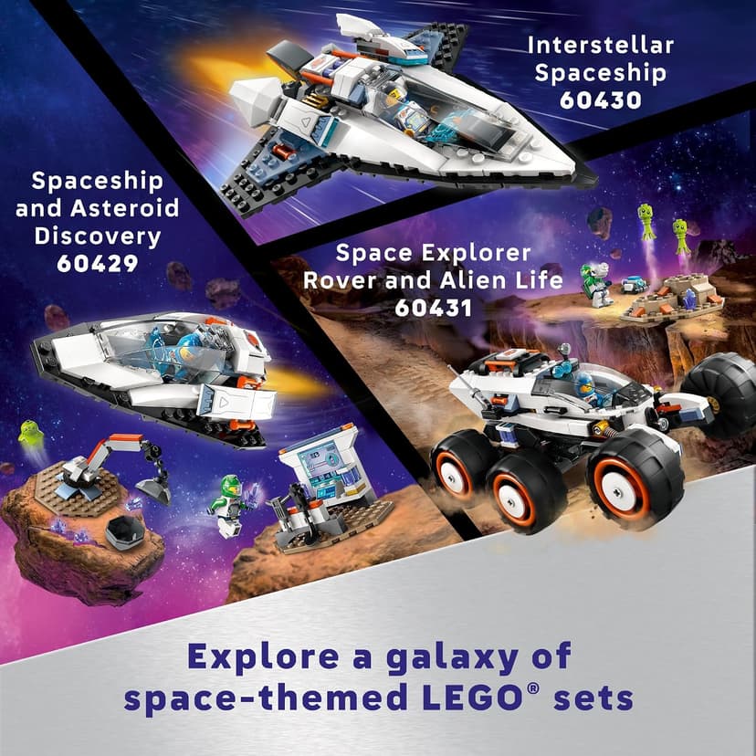 LEGO City Interstellar Spaceship Toy for Kids, Creative Play Space Building Set with Spacecraft Model, Drone, and Astronaut Figure, Building Toy for Boys, Girls and Kids Ages 6 and Up, 60430 B0CGY4H58S