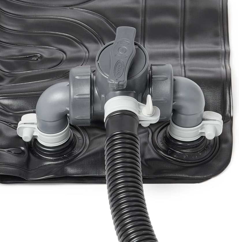 Intex 28685E 47 Inch x 47 Inch Solar Pool Water Heater Mat for 8,000 Gallon Above Ground Swimming Pool with Hose Attachment and Adaptors, Black