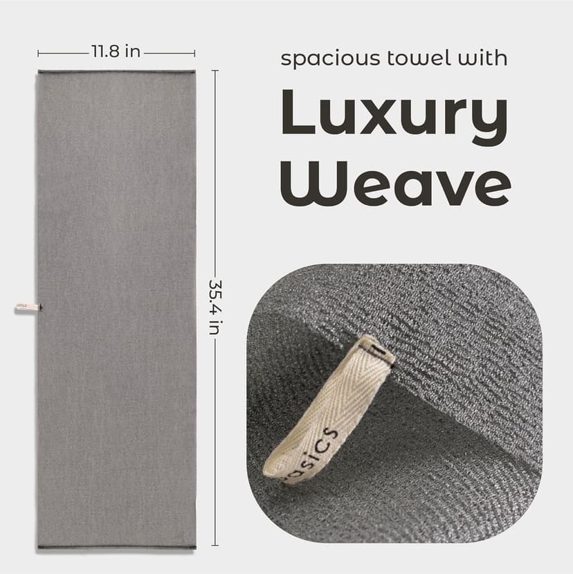 MainBasics Exfoliating Shower Towel - Japanese Nylon Bath Towel and Body Washcloth, Quick-Dry, Durable, Deep Exfoliation (Set of 3, Earthy Love)