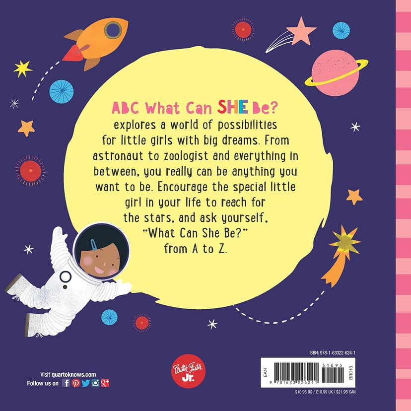 ABC for Me: ABC What Can She Be?: Girls can be anything they want to be, from A to Z (Volume 5) 1633226247