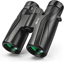 10x42 UHD Binoculars for Adults High Powered Waterproof Large View with Clear Vision & Compact Binocular Essentials for Hunting Camping Cruise Travel Bird Watching Sports