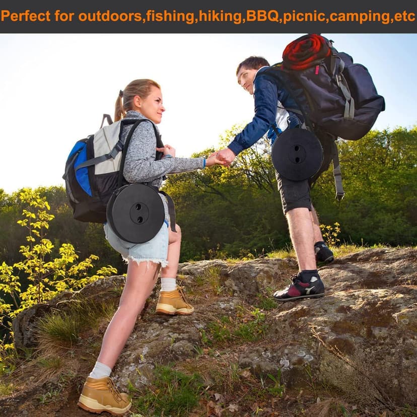 Fishboy Upgraded Collapsible Stool, 400lbs Max Weight, Lightweight But Sturdy, Portable Retractable Folding Telescoping Foldable Camping Stool for Adults Outdoor Fishing Hiking BBQ