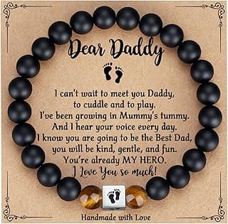 TONY & SANDY Christmas Stocking Stuffers for New Dad, First Time Dad Gifts, Daddy to be Bracelet, New Daddy Gifts for Men on Father's Birthday Valentines