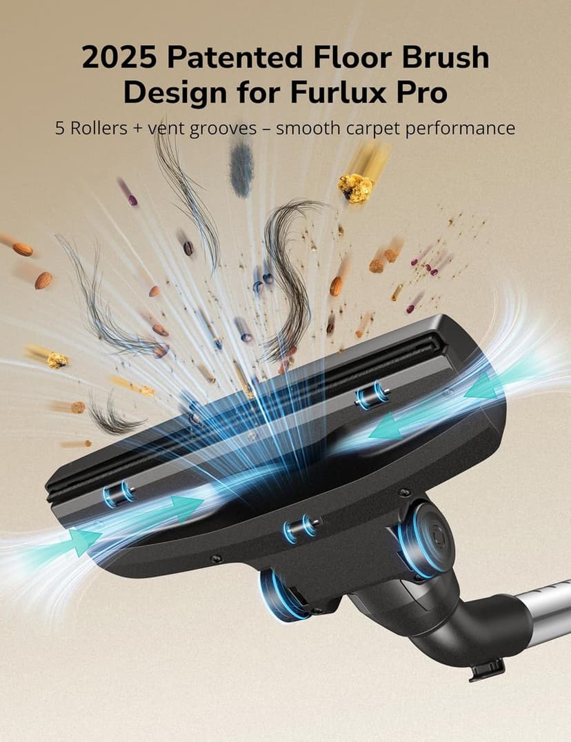 Canister Vacuum,1700W/45KPA Bagged Vacuum Cleaner,5L Large Capacity,Auto Cord Rewind,HEPA Filter,Low Noise,7.5M Cleaning Radius,Variable Power Control,Easy to Push,Hard Floor,Pet,Carpet,Upholstery,Car