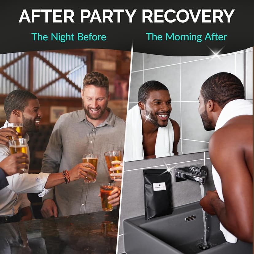 5 Pre-Filled After Party Kits for Bachelor Party Favors, 21st Birthday Gift, Wedding Favors, Guys Trips, Cruises & Celebrations | 9 Piece After Party Supplies & Bag (5 Kits) B0G4HFYVZH