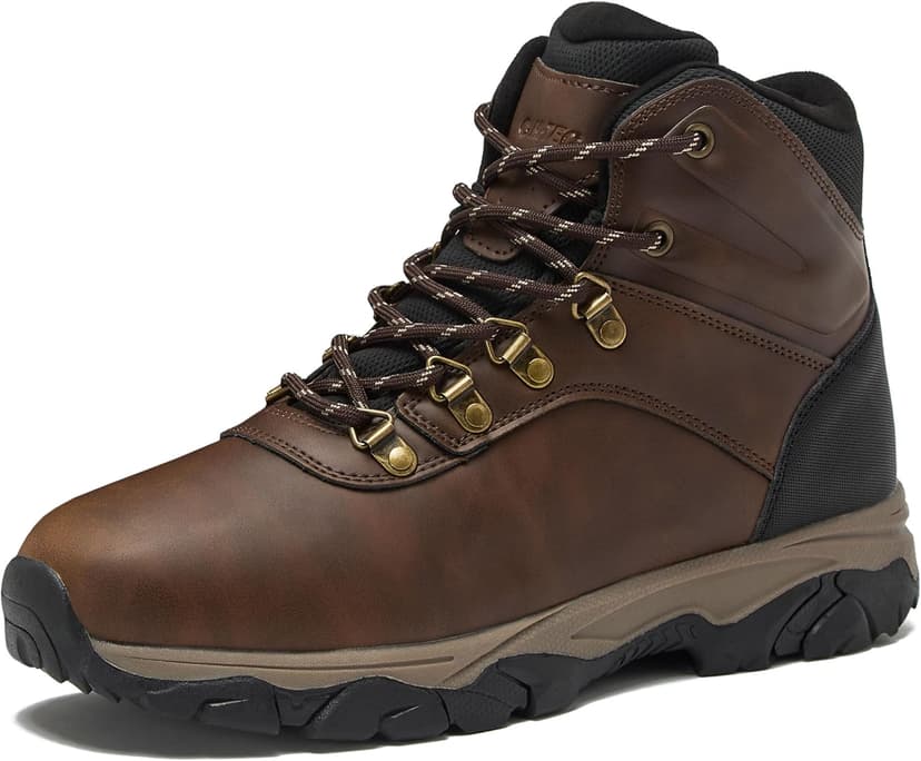 HI-TEC Aspen Mid Waterproof Men's Hiking Boots - Black or Brown, Medium or Wide Lightweight Outdoor Trekking Shoes