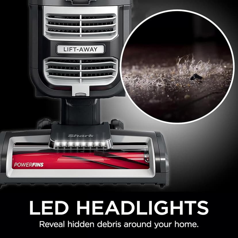 Shark UV730 Navigator Lift-Away Upright Vacuum, PowerFins HairPro Self-Cleaning Brushroll, HEPA Filter with Anti-Allergen Technology, LED Headlights, Swivel Steering, Gray (Renewed)