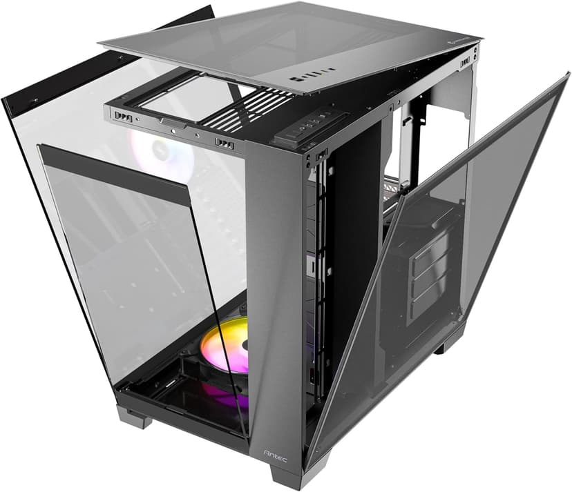 Antec C8 ARGB, 2X TQR 160mm & 1x TQ 140mm ARGB PWM Fans Included,Dual-Chamber Layout, Type-C, 360mm Radiator Support, Seamless TG Front & Side Panels, RTX 40 Compatible, Full-Tower E-ATX PC Case